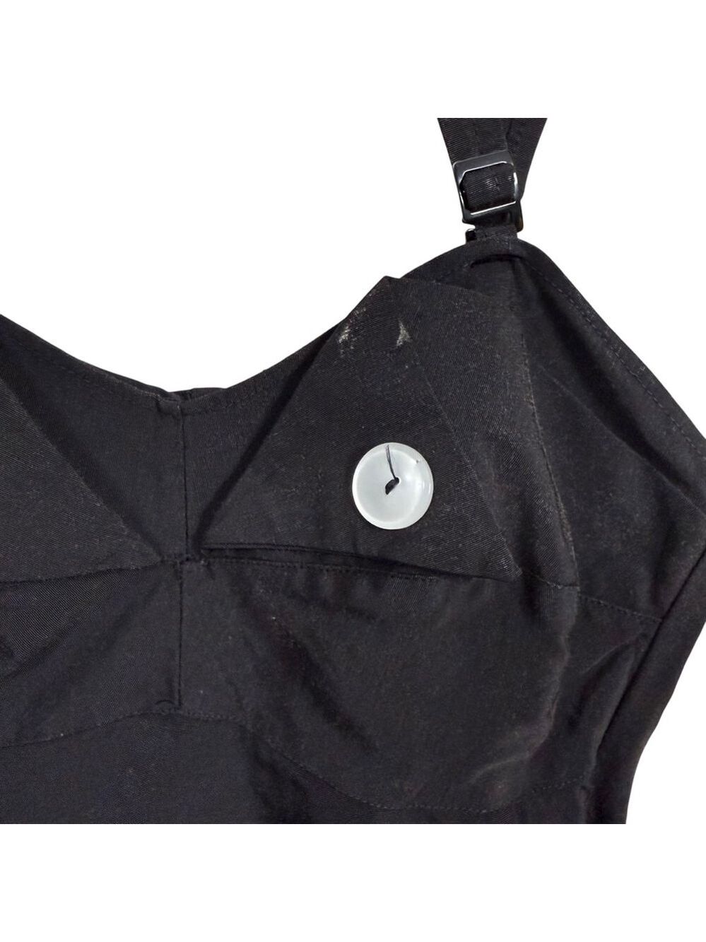 Vintage 1950s Phan-Tan Black One Piece Swimsuit Size 36 - Picture 3 of 10